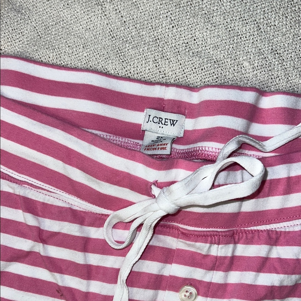 J. Crew Pink and White Striped Pajama Set. Size 2X - Picture 8 of 16